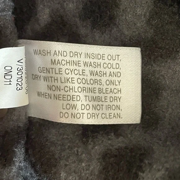 Old Navy grey Leopard Print zipper fleece Jacket ladies size L - Picture 6 of 10